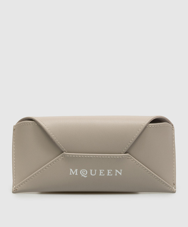 Alexander McQueen Коричневые солнцезащитные очки A009S6J0749 изображение 5