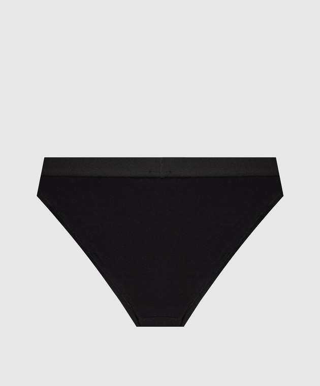 Maison Margiela MM6 Черные трусики слепые с узором эмблемы MKL840060 изображение 2