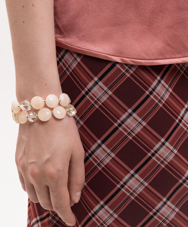 Dolman Bijoux Набор бежевых браслетов с кристаллами 33775 изображение 2
