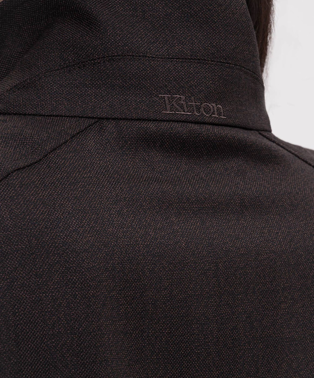 Kiton Коричневая куртка из шерсти D62415K0109I изображение 5