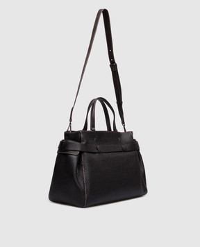 Gianni Chiarini Чорна шкіряна сумка-тоут Miranda BS11887RNGFRSH