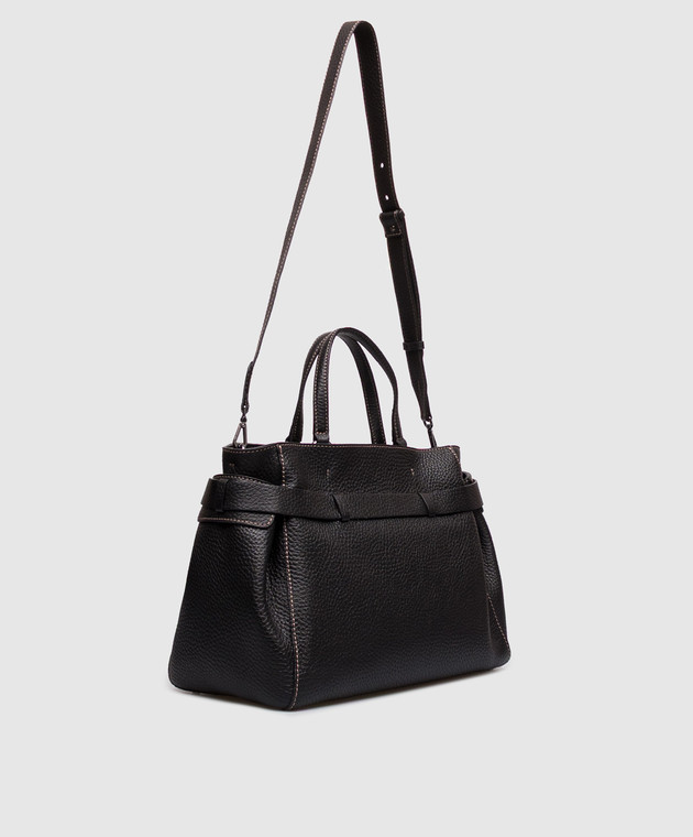 Gianni Chiarini Черная кожаная сумка-тоут Miranda BS11887RNGFRSH изображение 3