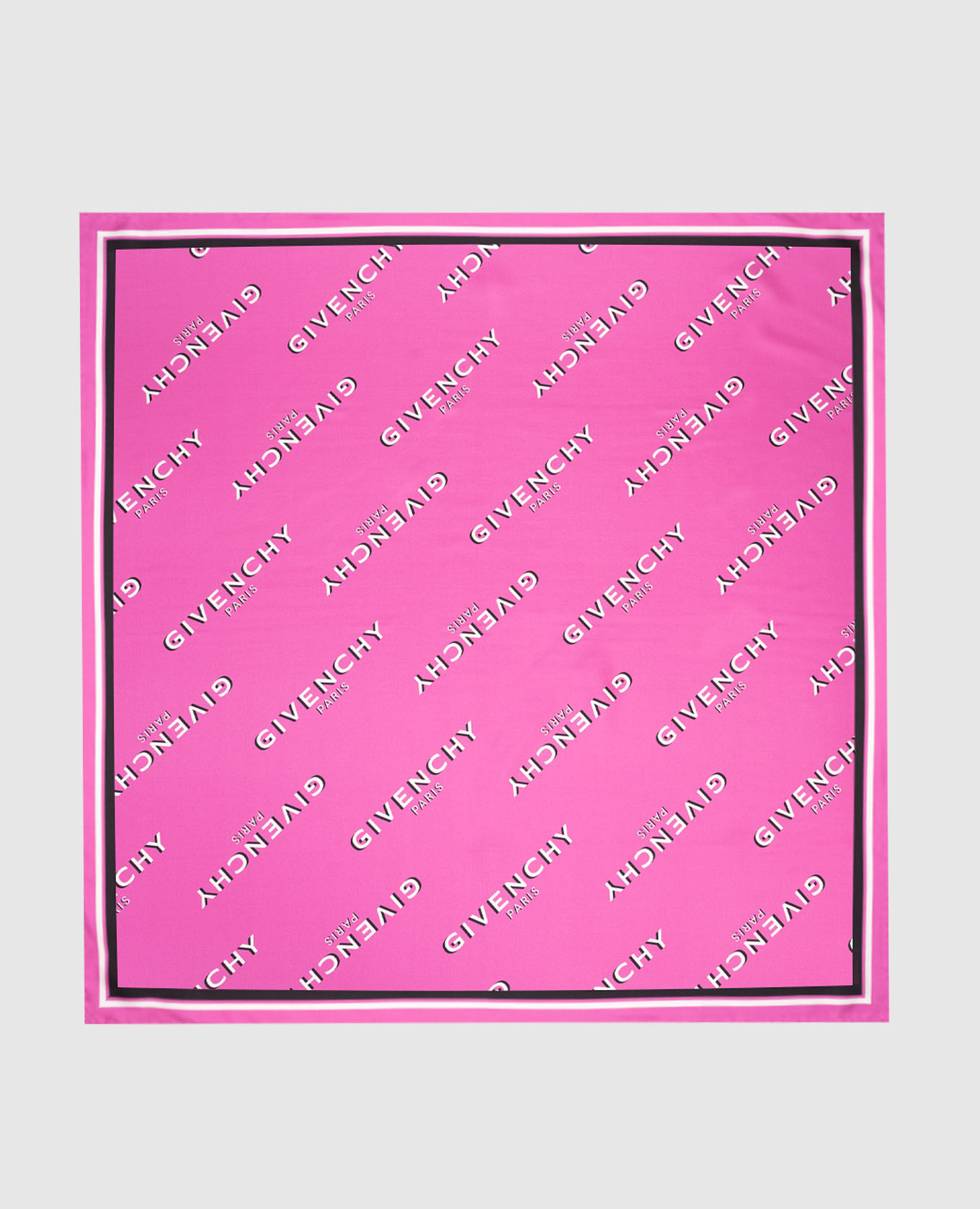 

Розовый платок из шелка Shadow с контрастным логотипом, Платки