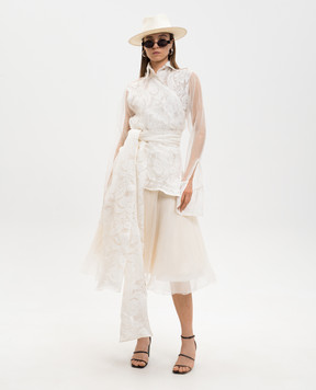 Marc Le Bihan Майка в рубчик цвета айвори 2841