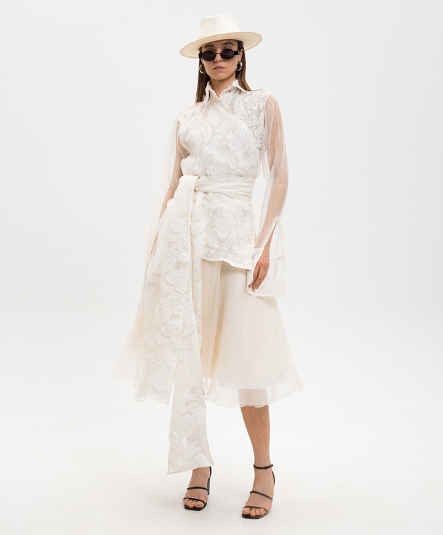 Marc Le Bihan Майка в рубчик цвета айвори 2841 изображение 2