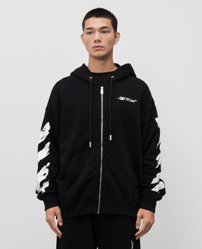 Off-White Черная спортивная куртка Ink Arrow 44MBE015F5F002