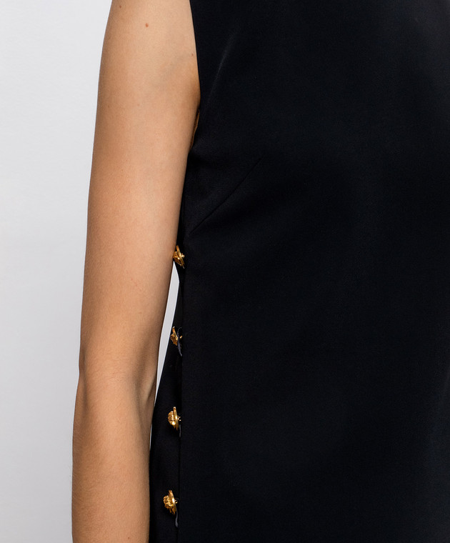 Versace Черное платье мини 10266701A13362 изображение 5