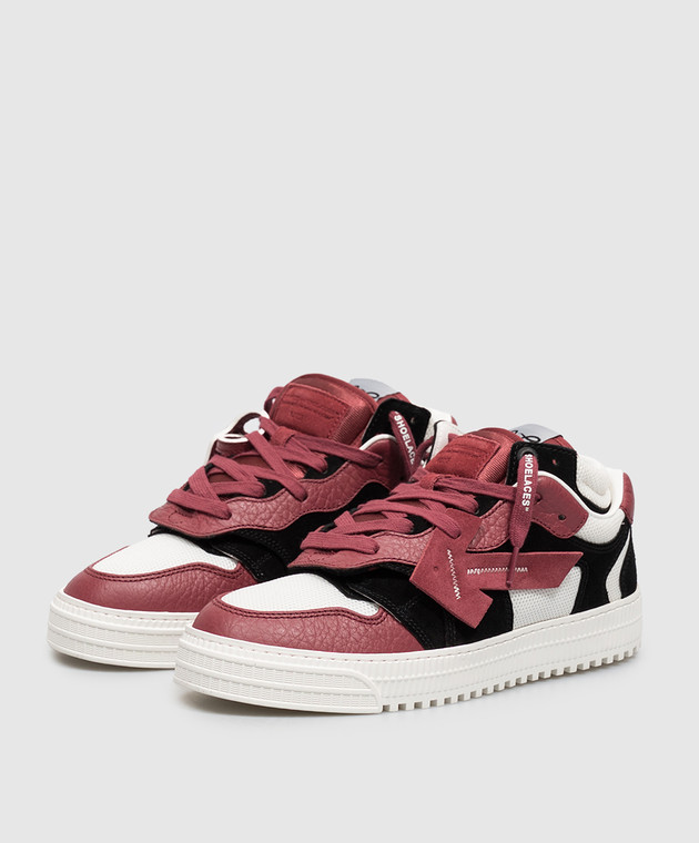 Off-White Бордові комбіновані кросівки 3.0 Floating OF05789601 зображення 2