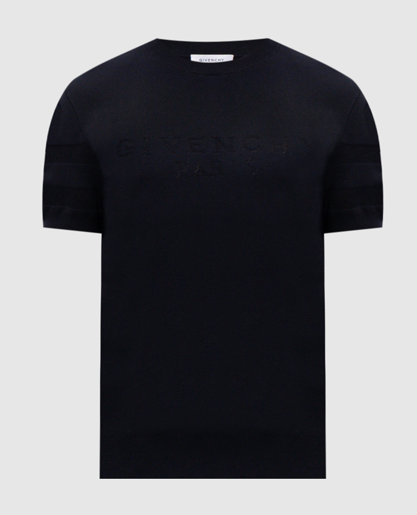 Синяя футболка с узором логотипа