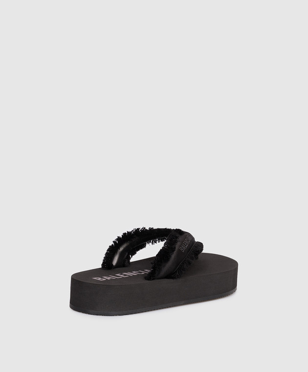 Balenciaga Черные шлепанцы Jet Lag 870111W0WM0 изображение 3
