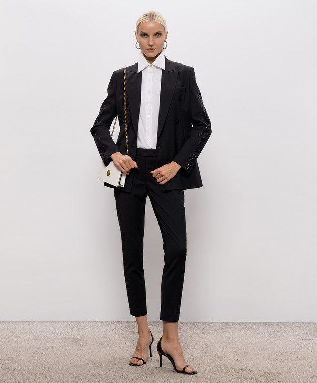 Dondup Черные брюки с кристаллами DP066GS0109D002W изображение 2