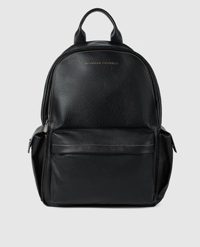 Brunello Cucinelli Черный кожаный рюкзак Travel MBZIBU243