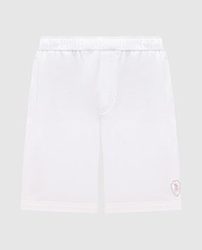 Brunello Cucinelli Белые шорты с принтом эмблемы ML8243390T