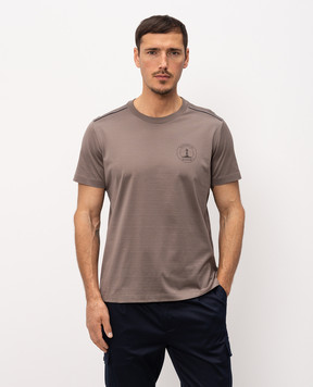 Bilancioni Коричневая футболка с принтом BE26T4GBE2