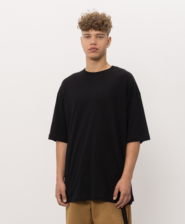 Ann Demeulemeester Чорна футболка Lost Letter B0014669FA206 зображення 3