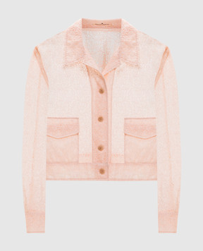 Ermanno Scervino Розовый жакет из кружева D482I354EQF