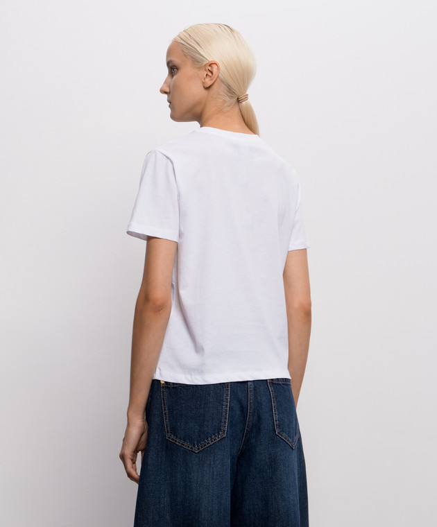 Twinset Біла футболка з нашивкою логотипа 262TP2302 зображення 4