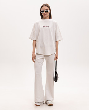 Palm Angels Белая футболка с логотипом PWAA07CS26JER006
