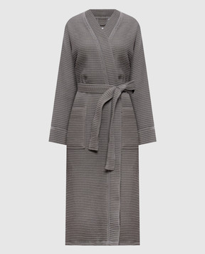 L'Appartement Сірий вафельний халат MIAWAFFLEBATHROBE