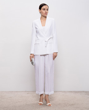 Peserico Белый жакет с льном S0122905435