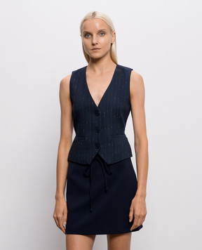 Twinset Синій жилет в смужку 262AP2365