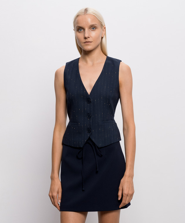 Twinset Синій жилет в смужку 262AP2365 зображення 2