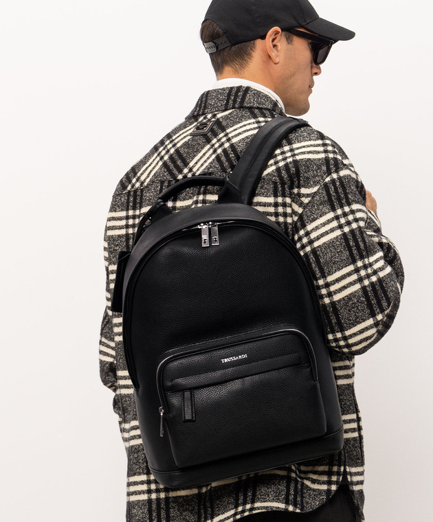 Trussardi Чорний шкіряний рюкзак Z586E006413NMBZ01L33 зображення 2