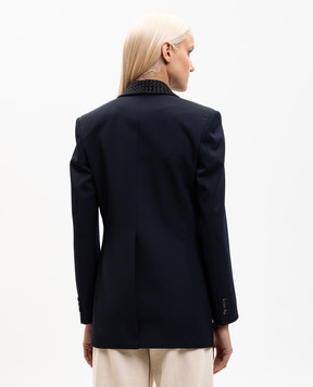 Bottega Veneta Синій жакет з вовни 872990V6DH0