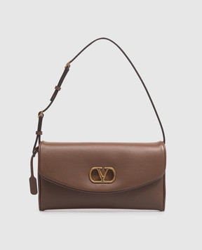 Valentino Коричневая кожаная сумка Devain 9W2B0T31ABM