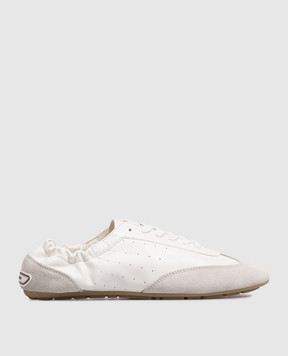 Saint Laurent Белые кожаные кроссовки LEWIS 862606AAGB9