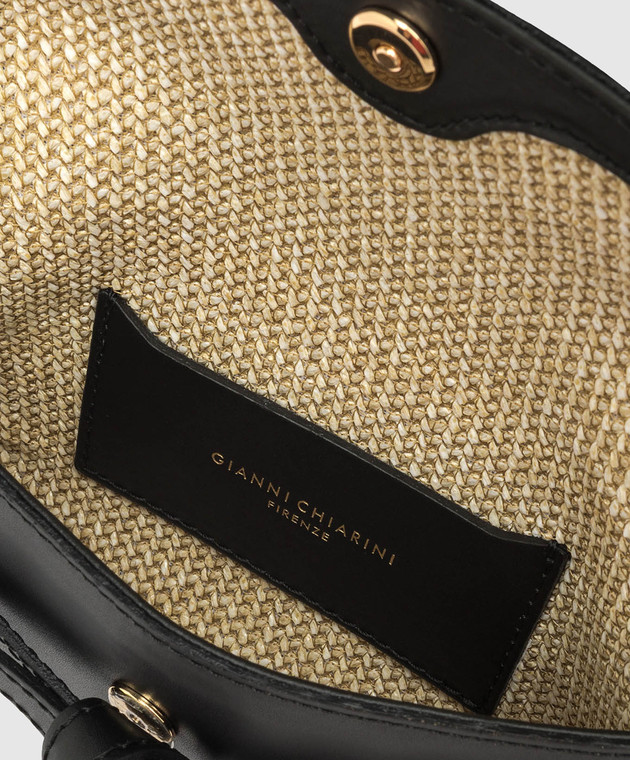 Gianni Chiarini Чорний шкіряний клатч Belty BS12145COMMLSR зображення 4