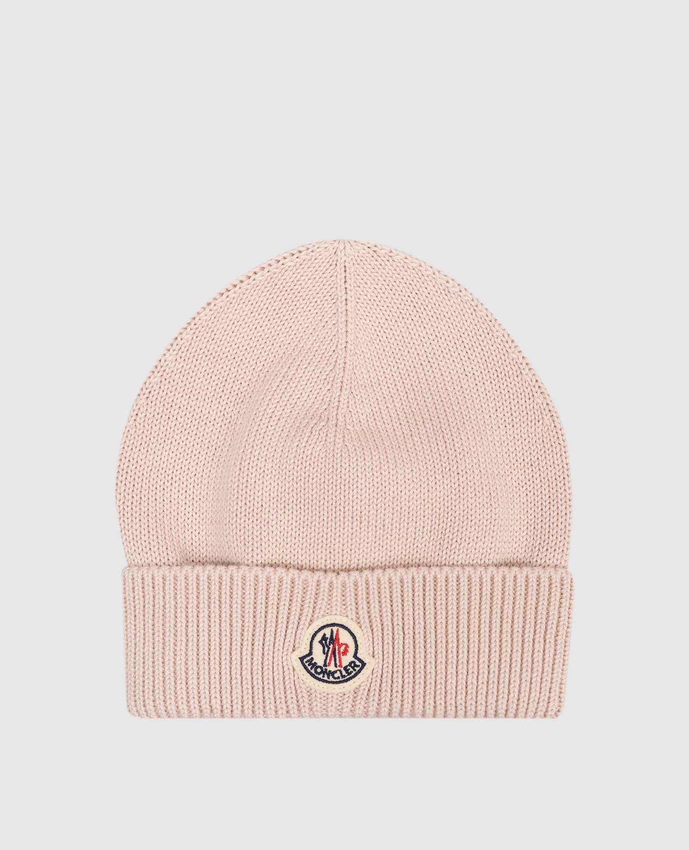 Детская розовая шапка с логотипом