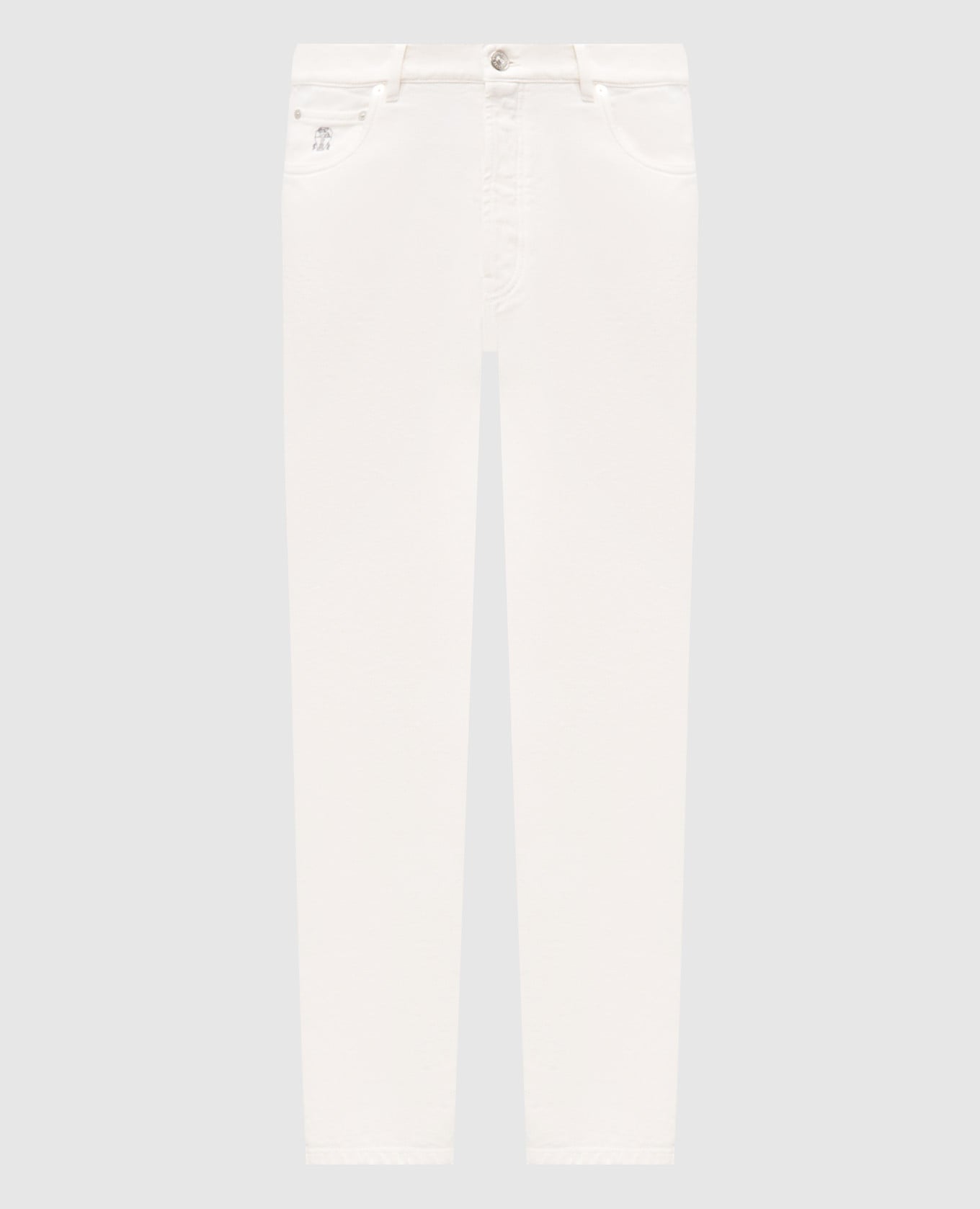 Белые джинсы с логотипом