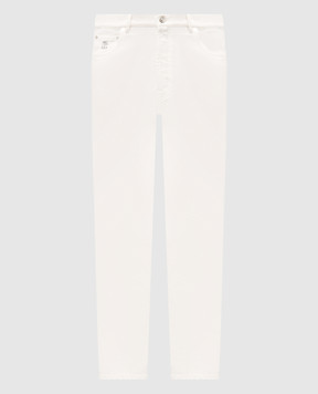 Brunello Cucinelli Белые джинсы с логотипом M237PO1090