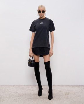 Balenciaga Чорна сукня міні Loop Sports Icon 858621TTVU2