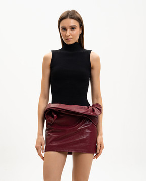 Magda Butrym Чорний топ в рубчик KNITWEAR12TOP373526