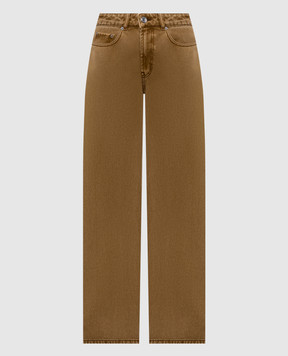 Ami Paris Коричневі джинси з патчем логотипа FTR450DE0112