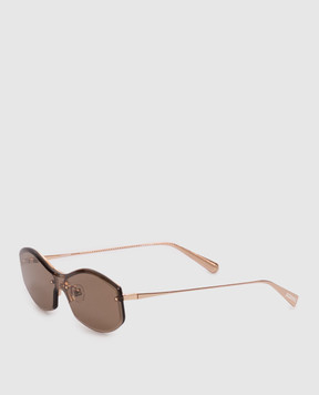 Jacquemus Золотые солнцезащитные очки JAC206C2SUN