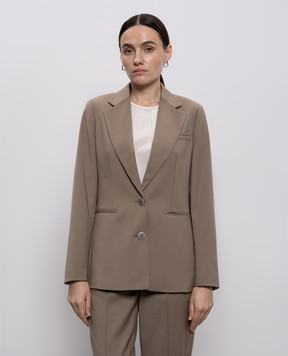 Peserico Жакет цвета хаки из шерсти A0120202584