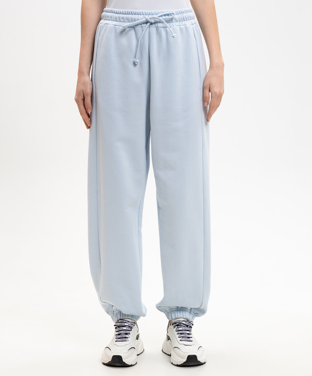 Dolce&Gabbana Блакитні джогери з вишивкою монограми FTDIDZGDDMP зображення 3