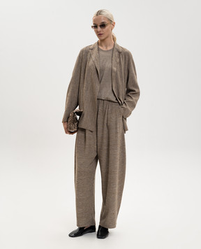 BOBOUTIC Коричнева футболка з кашеміру, шовку та конопель 5001