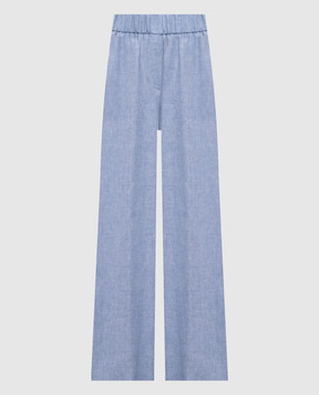 Peserico Голубые брюки из льна P0405202600