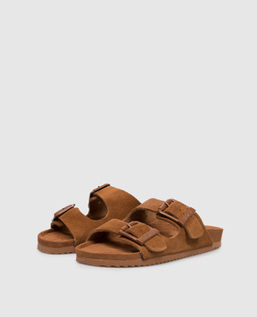 Colors of California Коричневі замшеві шльопанці SLOFI HCBIO56N