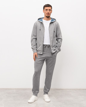 ISAIA Сіра меланжева спортивна куртка MFRI18J0300