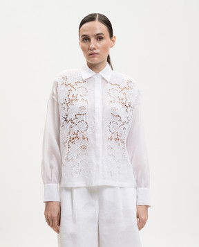 Max Mara Белая рубашка CALI из рамы с вышивкой MSTCALI