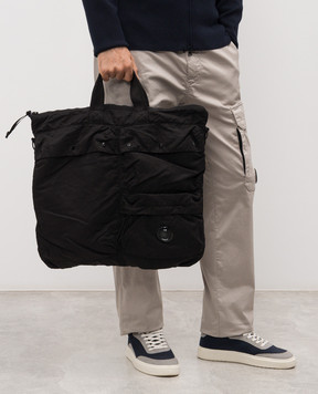 C.P. Company Чорна сумка з патчем логотипа MAC042A005269G