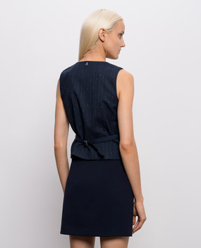 Twinset Синій жилет в смужку 262AP2365