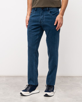 Scissor Scriptor Голубые джинсы Costantino с вышивкой логотипа COSTANTINOT2252733