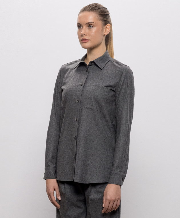 Max Mara Сіра сорочка AERE з кашеміру MXMAERE зображення 3