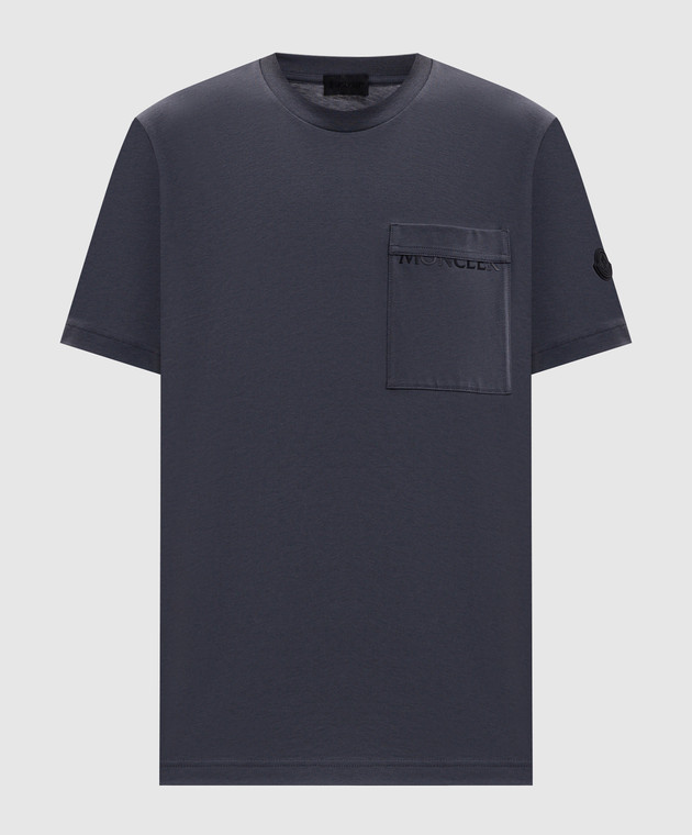 Moncler Серая футболка с принтом логотипа L20918C0005689B8Q